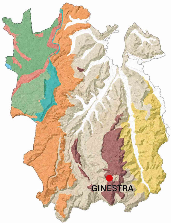 Geologische kaart van Ginestra. MGA in Barolo