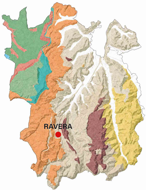 Geologische kaart van Ravera. MGA in Barolo
