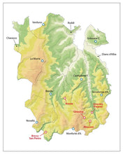 Load image into Gallery viewer, Geologische kaart met de ligging van Bussia MGA in Barolo
