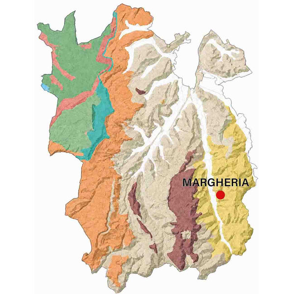 Geologische kaart van de Barolo MGA Margheria.