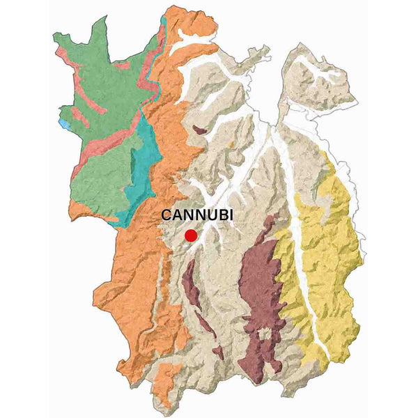 Geologische kaart van de Barolo MGA Cannubi.