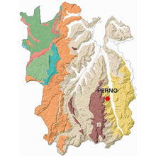 Load image into Gallery viewer, Geologische kaart van de Barolo MGA Perno.
