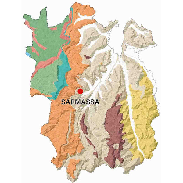Geologische kaart van de Barolo MGA Sarmassa.