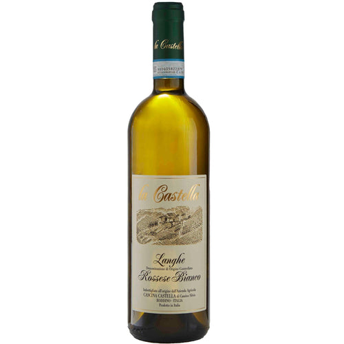 Heerlijke witte wijn van de uiterst zeldzame Rossese Bianco druif van wijnhuis La Castella uit de Barolo regio.